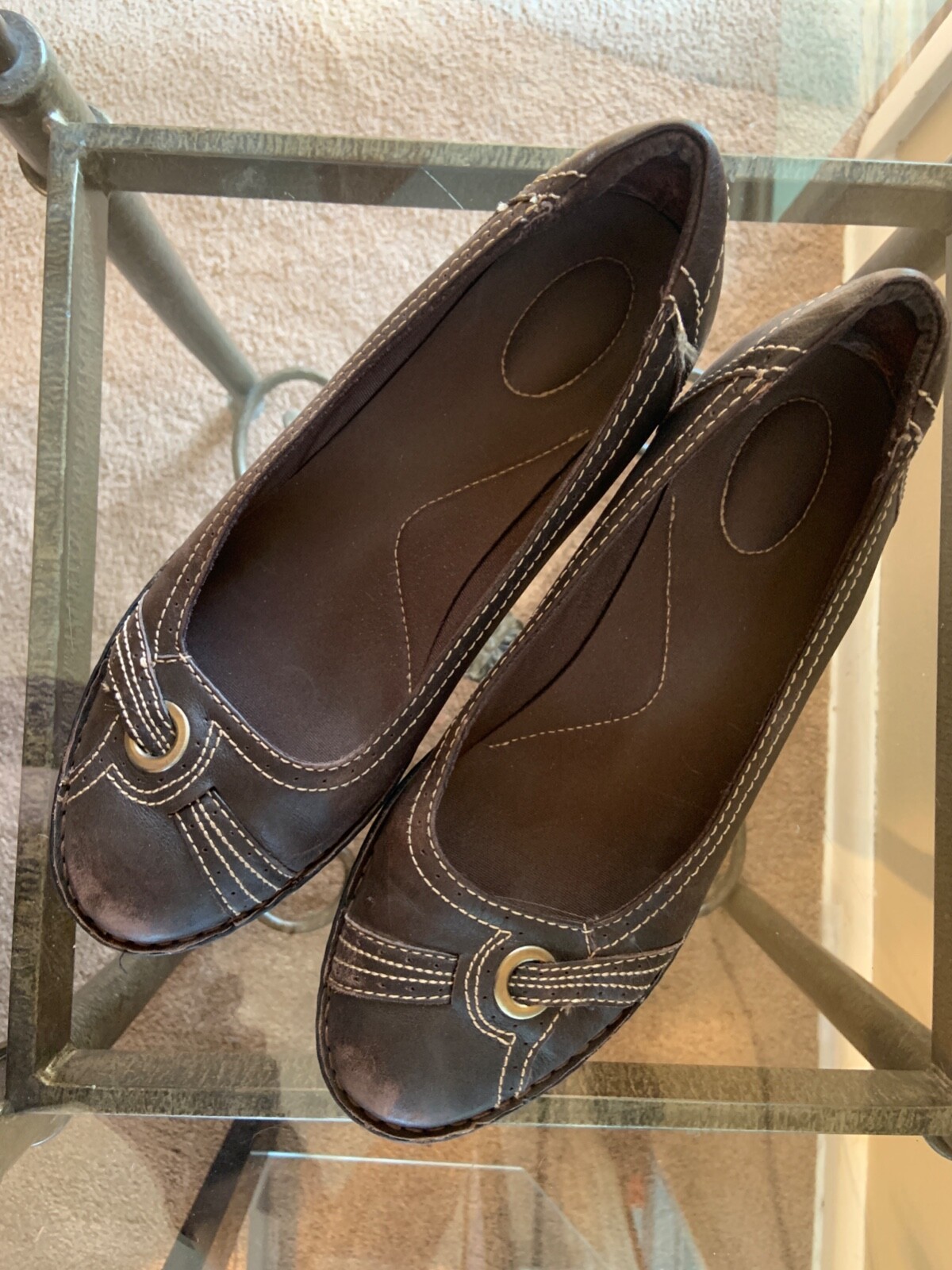 Clark Dress Shoe Size 11 Women (Flats) Brown; Good Condition! | eBay