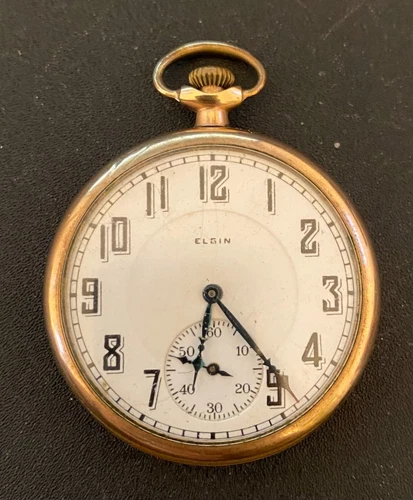 Antique Elgin Men's Pocket Watch. RUNS. 17 Jewels.