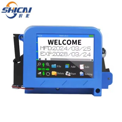 Handheld expiration date barcode batch number printing mini inkjet printer