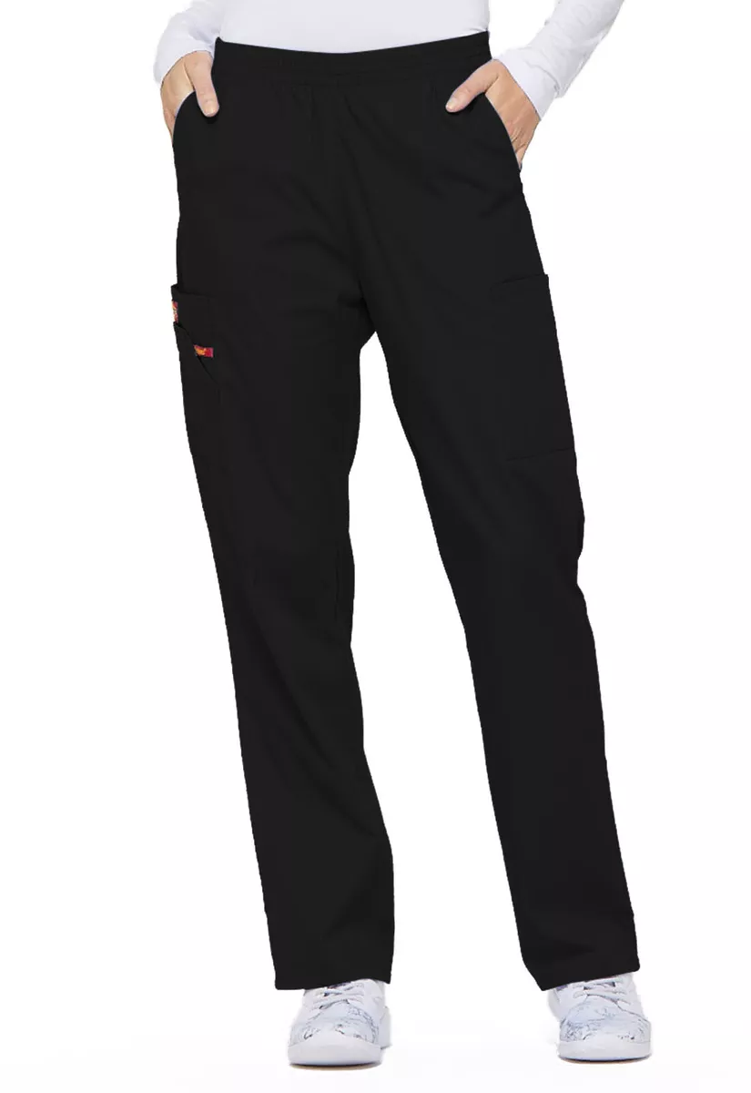 Dickies Scrubs Pull-on Elastic Waist Cargo Pant 86106 Black