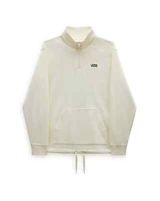 Vans Men's Hot Dice Quarter Zip Sweatshirt White RRP £65 - Main Image