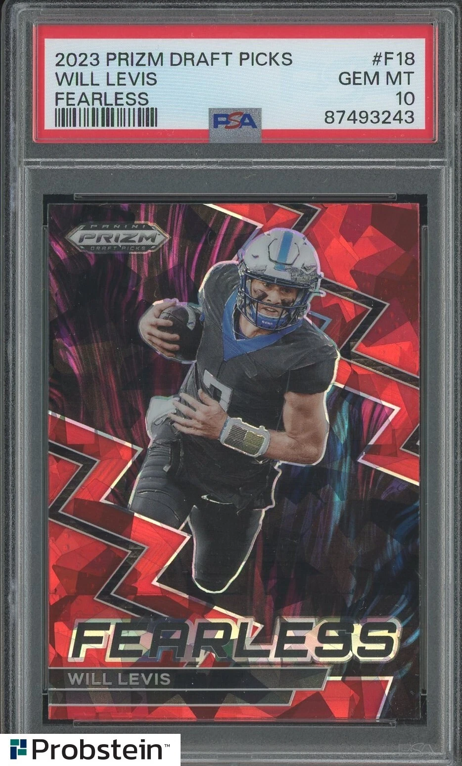 Will Levis Panini Prizm Draft Picks Fearless #F18 Base