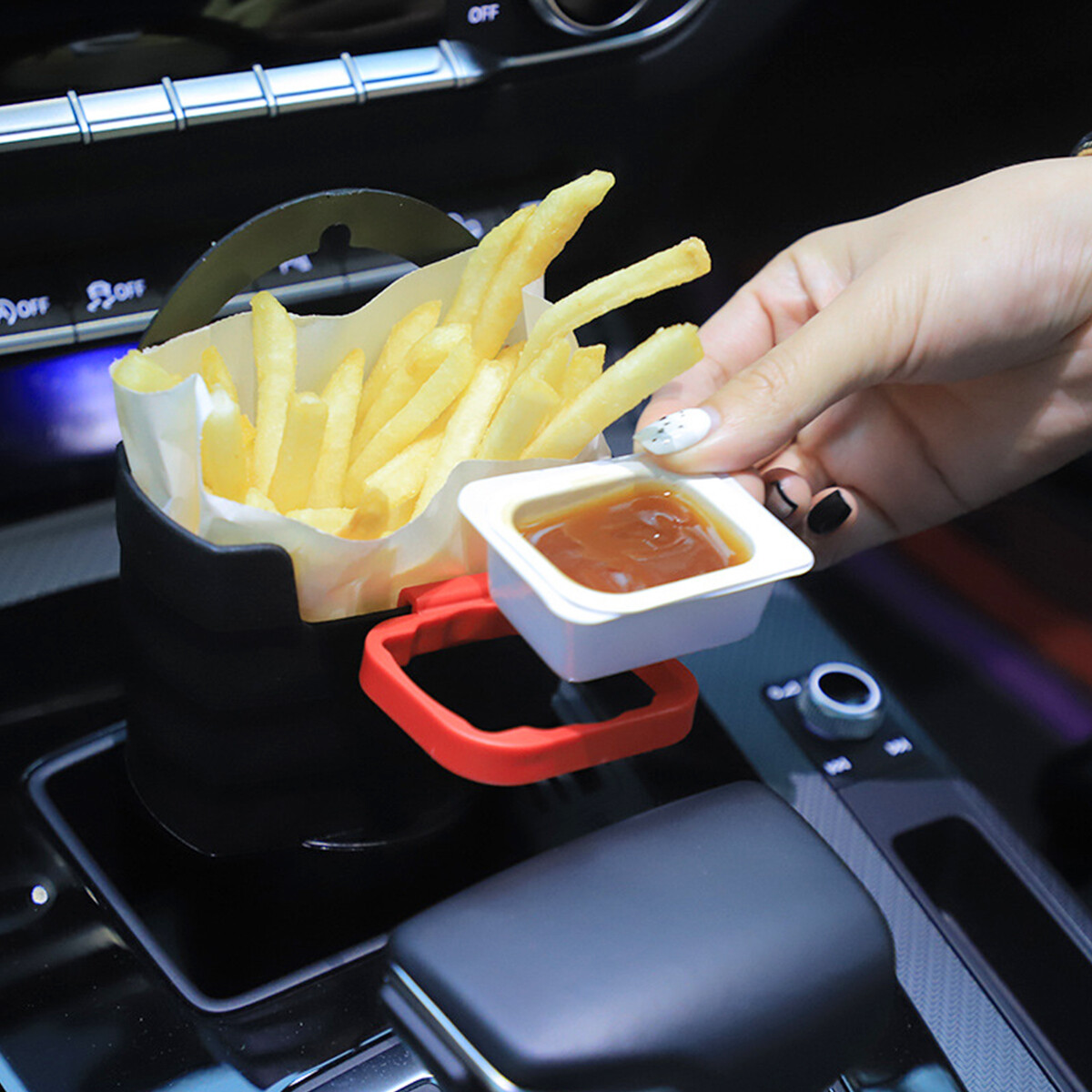 Twin In Car Sauce Holder Double McDonalds Dip Holder + French Fries