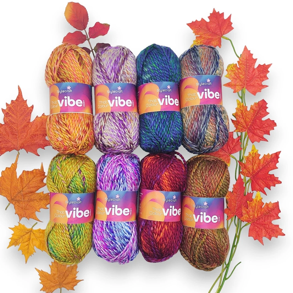 THAT COLOUR VIBE Chunky Stylecraft Acrylic Merino Blend Knitting Yarn 100g