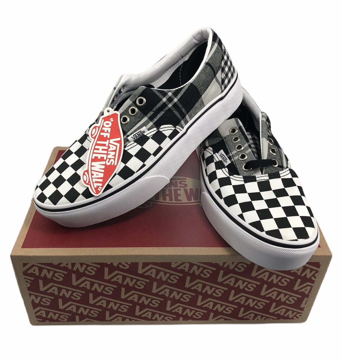 Shoes Vans VN0A3WLUVYD Era Platform Plaid Checkbrd Blktrwht Size W