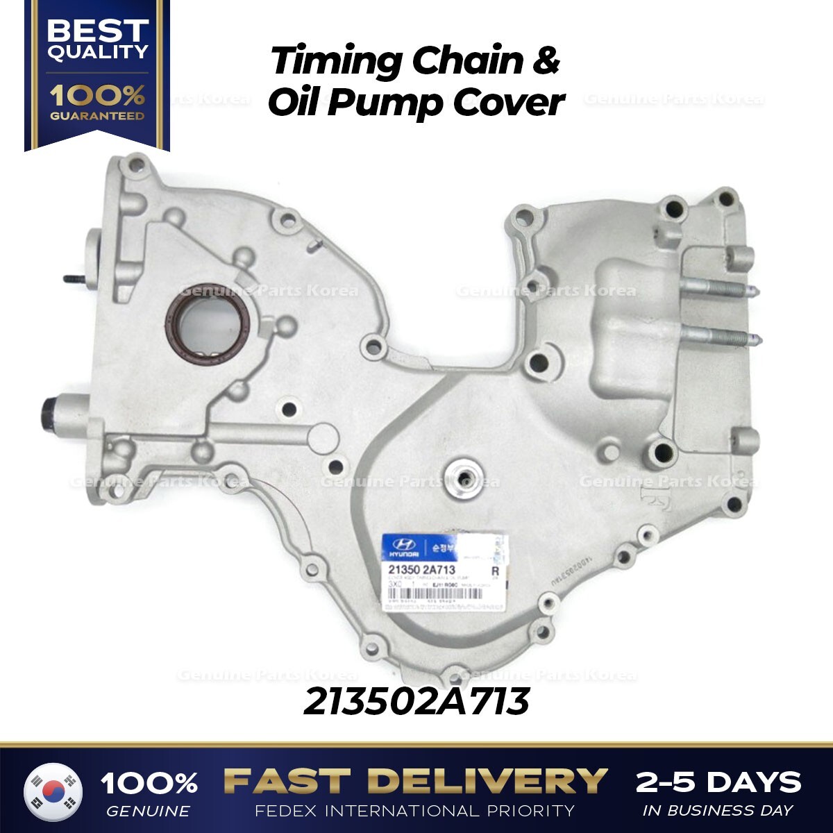 ⭐Genuine⭐ Timing Chain & Oil Pump Cover 213502A713 for Kia