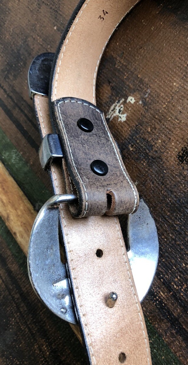 NEW NWOT JOSE LUIS DISTRESSED DARK BROWN LEATHER BELT  display picture 3