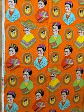 Alexander Henry Frida Kahlo Fantastico Frida Mexico Folk Art Cotton Quilt Fabric
