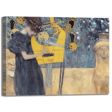 Gustav Klimt la musica design quadro stampa tela dipinto telaio arredo casa