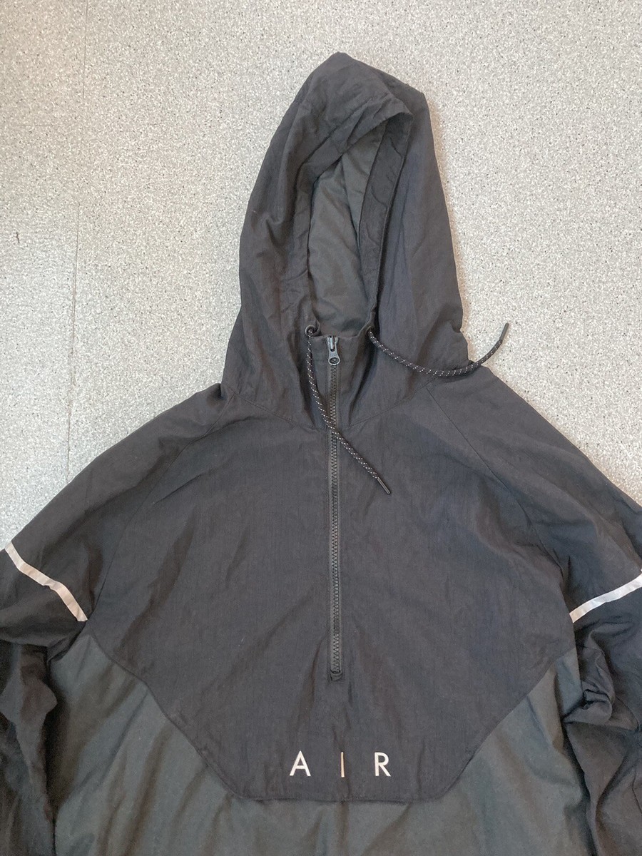 Nike Mens Sportswear 832156-010 Black Half Zip Hooded Anorak