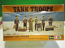 VTG 1976 REVELL SCALA 1:35 " TRUPPE CARRI ARMATI TEDESCHI " 6 FIGURINE E ACCESSORI H-2120