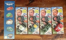 Chevron Mini Cars with Clips, Lot of 4, 2000, Plus 5 Magnets, NIP