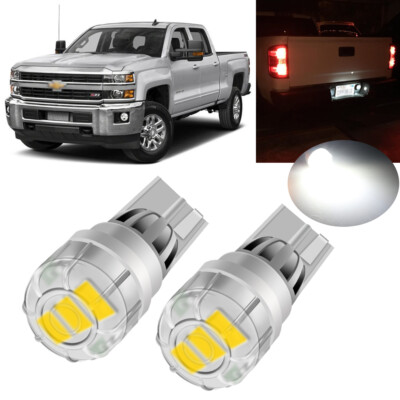 2x White License Plate Light LED Bulb 6000K for Chevrolet Silverado 1999-2021