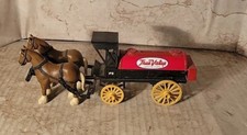 Vintage, ERTL,True Value Hardware Die Cast Horse Tanker Wagon Coin Bank. w/Key