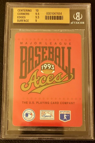 1993 Beckett- Greg Maddux Chicago Cubs - US Playing Cards Aces 9.5 GEM MINT #13S - Picture 2 of 2
