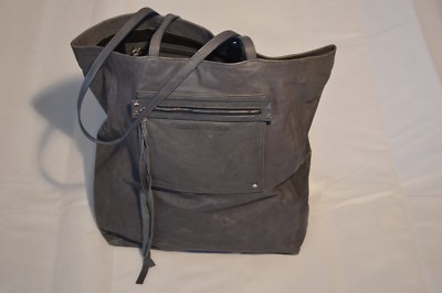 Alexander McQueen Storm Blue Leather Loveless Shopper Shoulder