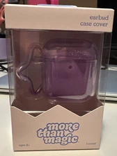 More Than Magic Earbud Case Cover for Airpods gen 1 & gen 2 Glitter Purple NEW