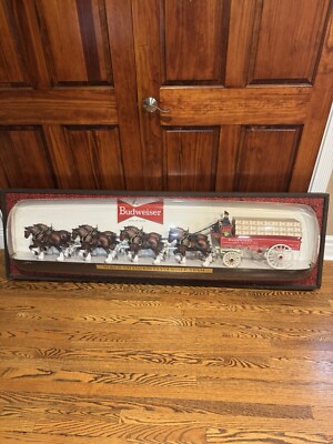 vintage 1960s 6ft Budweiser Champion Clydesdale Team Light Up Sign