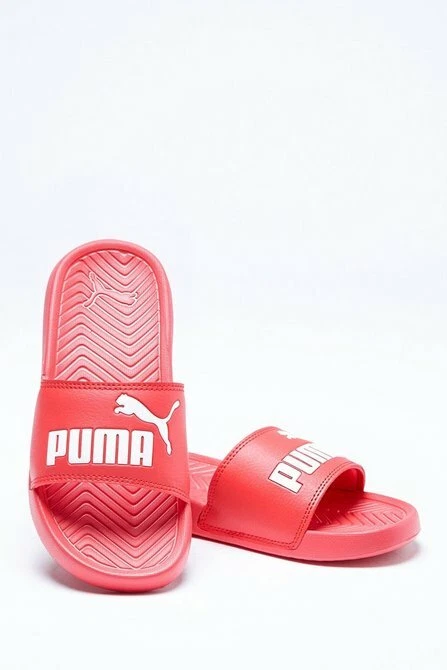 PUMA POPCAT SLIDES SLIDERS ROSA (HIBISCUS) TAGLIA 4 NUOVO IN SCATOLA