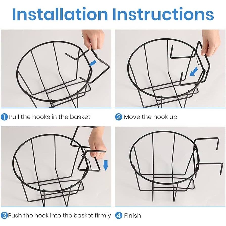 3Pack 10inch Railing Planters Balcony Hanging Baskets for Plants eBay