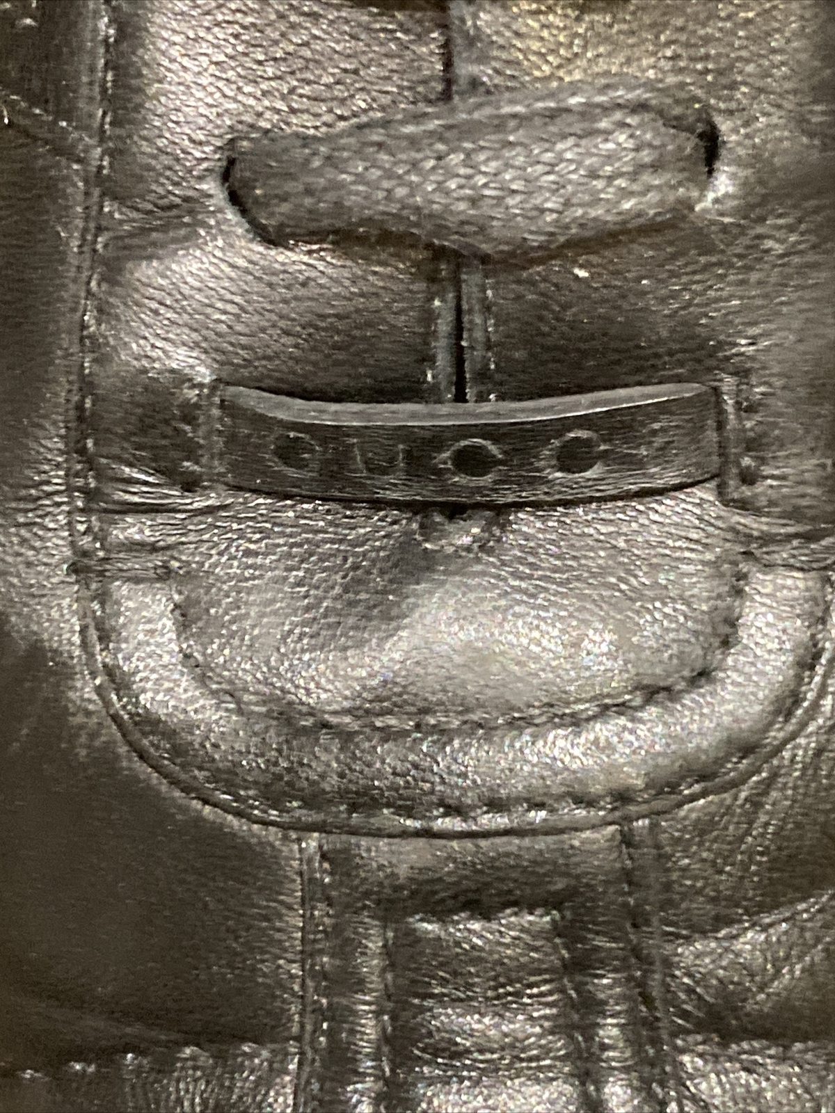 Vintage Y2K Gucci Black Leather Shoes/Trainers Size 41 E, (UK 7) 8