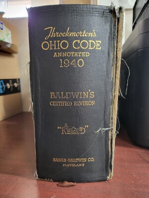 Throckmorton's 1940  Ohio Code Annotated Keyed Blue Book #2867