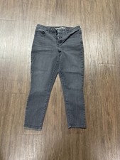 Universal Thread High Rise Skinny Crop Jeans Womens Black Button Fly Size 10/30R