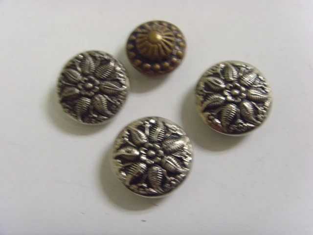 antique vintage 94 buttons lot navy decorative mix metal picture crest 47097 - Image 3 of 4