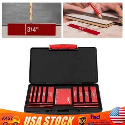 Setup Blocks Woodworking Tools - 15-Piece Gauge Block Set with Precise