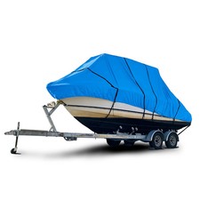 Cubierta rígida para barco Edgewater 265EX Express Cruiser Cuddy T-Top azul impermeable