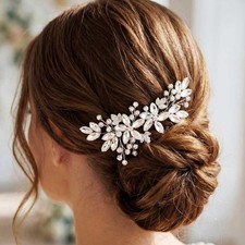 Rhinestone Wedding Hair Comb Bridal Hair Accessories Crystal Hair Clip Silver