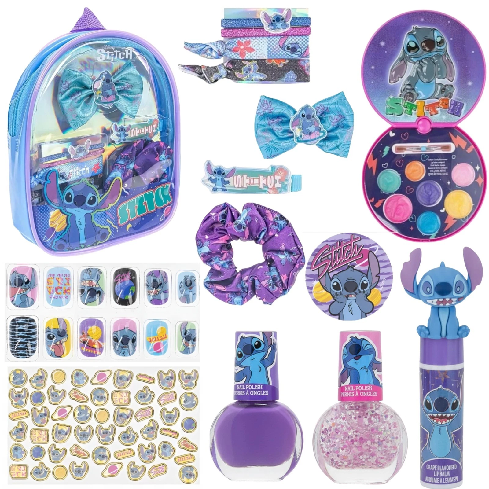 Stitch Girls Beauty Gift Set Hair Accessory Nail Polish & Lip Balm Kit Xmas Gift
Opens in a new wind