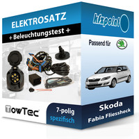 für Skoda Fabia Fliessheck 10- Towtec E-Satz 7Polig Fahrzeugspezifisch NEU