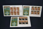 GB first day covers 1967 Christmas set of 3 all with marginal blocks of 6