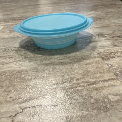 Tupperware Flat Out Collapsible Bowl & Lid 5453A Blue