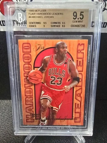 1995-96 Fleer Hardwood Leaders MICHAEL JORDAN #4 BGS 9.5 GEM MINT