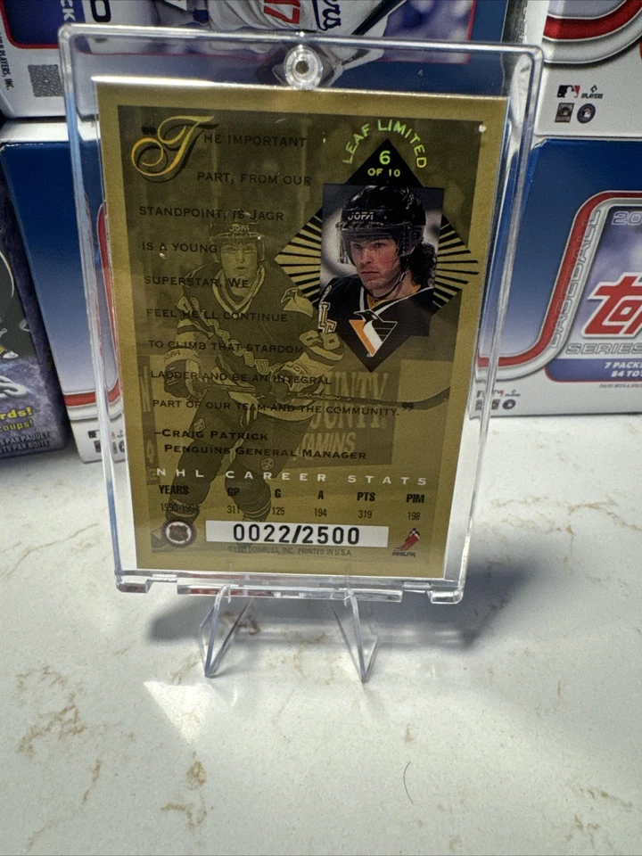 1994-95 Leaf Limited Jaromir Jagr #86 /2500 6/10 - Image 3 of 3