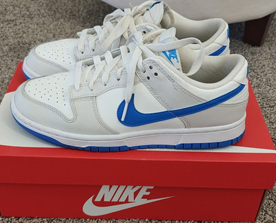 Nike Dunk Low Retro Summit White Photo Blue DV0831-108 Leather Low Top Sneaker
