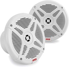 Pyle 6.5" Dual Marine Powered Speakers - Waterproof  Bluetooth, 600 Watt