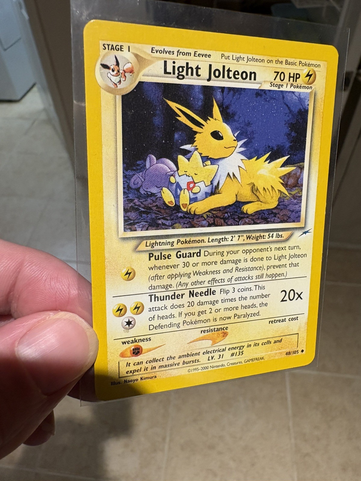 Pokemon Neo Destiny Light Jolteon Uncommon 48/105 Near Mint Unlimited Edition
