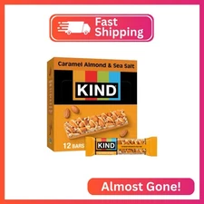 KIND Nut Bars, Caramel Almond & Sea Salt, Healthy Snacks, Gluten Free, Low Sugar