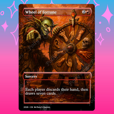 Wheel of Fortune PROXY Card with Custom Fantasy Art Design