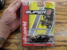 NEW Auto World SC413-1BLK Super III 1970 Ford Mustang Black HO Scale Slot Car