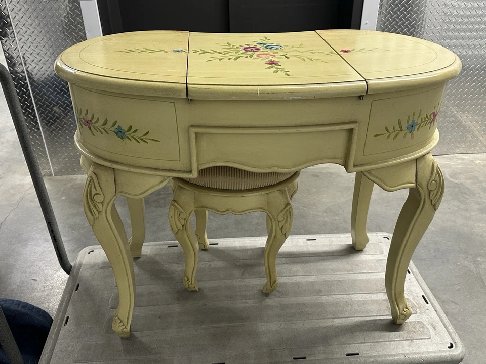 Tocador francés victoriano Rocco cromo cobre acabado dorado muebles Shabby Chic Foto 2 de 3