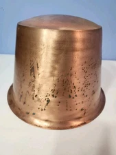 Large VTG Solid Copper Pot 8.25"x11.5", 42 oz Hammered Cauldron Pot/Planter