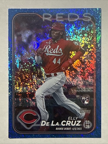 ELLY DE LA CRUZ 2024 Topps Update Blue Holo Foilboard /999 RC Debut #US350 Reds