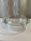 Vintage Pyrex Glass Clear Casserole Dish With Lid #024 2 Quart