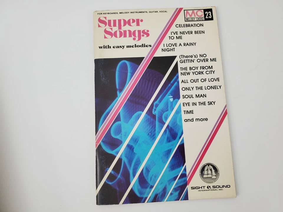 Lote de 13 libros de música de vista y sonido 1983 teclado guitarra acorde de melodía vocal Foto 3 de 4