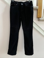 DG2 Diane Gilman Velvet Velour Black Pants Sz 2P Stretch Bootcut
