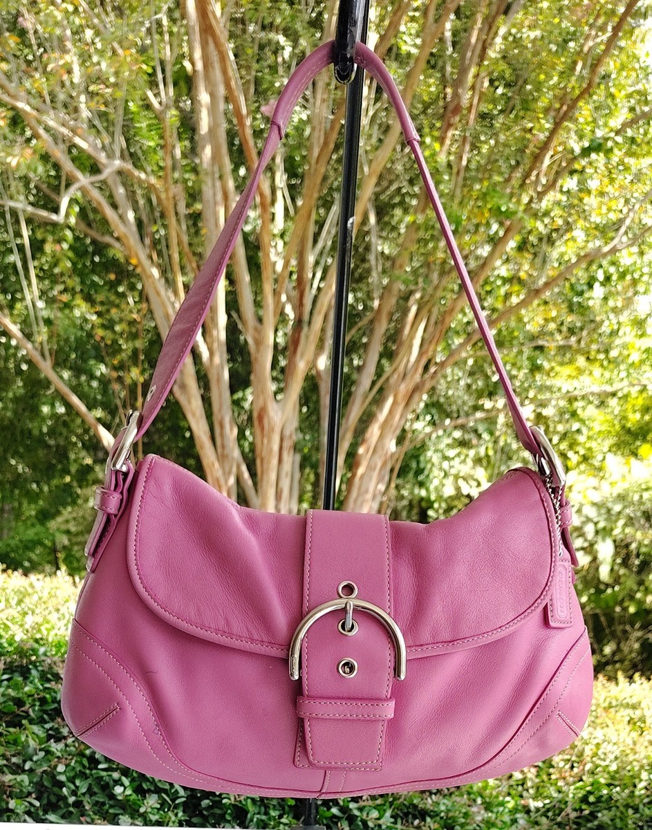 Coach 9248 MEDIUM Vintage Barbie Pink Y2K Soho Flap Leather